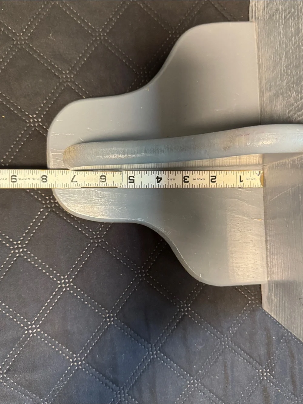 Neutral Gray Wooden Wall Hook - Unbranded